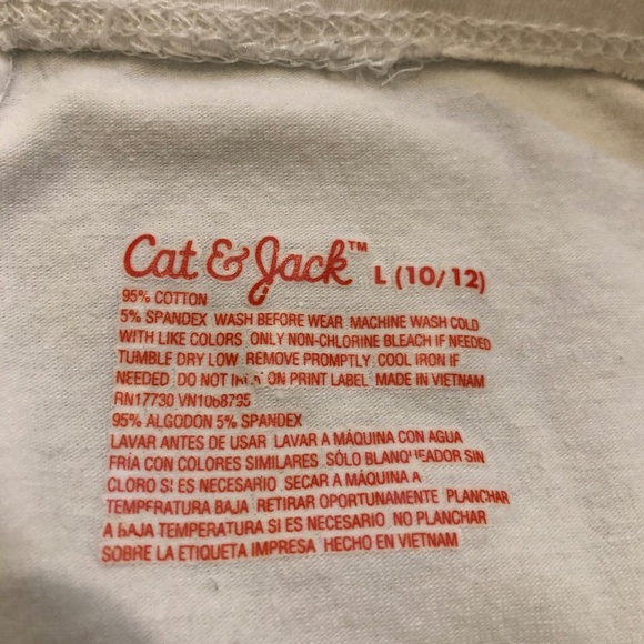 Cat & Jack "Capri Leggings in Sparkly mango & cream" - Picture 2 of 4